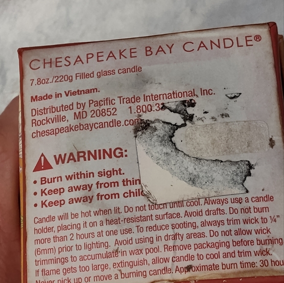 NWT! Chesapeake Bay Candle 7.8oz (Vanilla Rum Brulee) - Picture 7 of 7